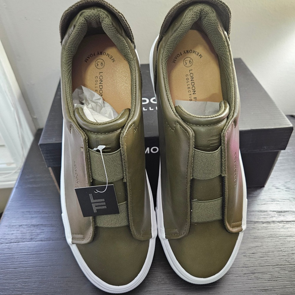 London Fog Men Dark Olive LFM-Francis Slip On Memory Foam Sneakers Size 9.5M - Picture 3 of 11